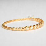 Load image into Gallery viewer, Solitaire Bracelet in 18k Solid Gold Diamond Bracelet, Sturdy Bracelet, Natural Diamonds, Eternity Stackable Bracelet, Gift For Her