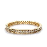 Load image into Gallery viewer, Round Diamond Band Ring in 14k Solid Gold, Supporting Diamond Band,  Natural Diamonds, Ready To Ship, Women's Day Gift