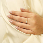 Load image into Gallery viewer, Diamond Half Eternity Band, 14k Solid Gold, Natural Diamonds, Stackable Everyday Ring, Minimalistic Jewelry, Ready To Ship