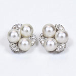 Load image into Gallery viewer, Pearl Stud Diamond Earrings In 14kt Solid Gold, Gemstone Earrings With Natural Diamonds, Certified Jewelry