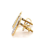 Load image into Gallery viewer, Kids Heart Diamond Stud Earrings, 14k Solid Gold, Natural Diamonds, Gift for toddlers/girls/kids, Ready To Ship, HRD Certified