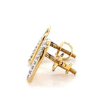 Load image into Gallery viewer, Kids Heart Diamond Stud Earrings, 14k Solid Gold, Natural Diamonds, Gift for toddlers/girls/kids, Ready To Ship, HRD Certified