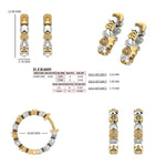 Load image into Gallery viewer, Kids Heart Diamond Hoops, 14k Solid Gold, Natural Diamonds, Two Toned Earrings, Minimalist Everyday Jewelry, Gift for Girls, Ready To Ship