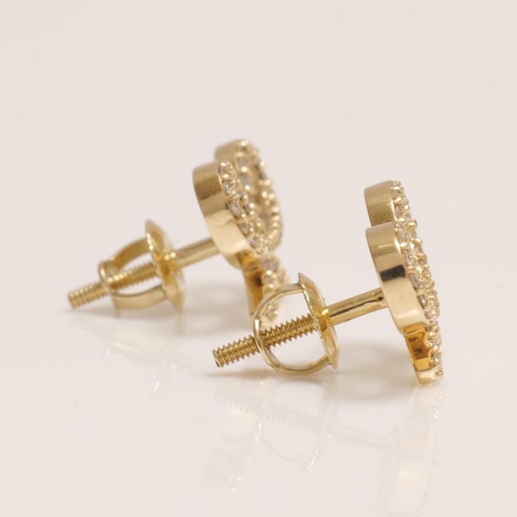 Kids Bow Diamond Earrings, 14k Solid Gold, Natural Diamond, Ribbon Studs, Everyday Gift for toddlers/girls/kids, Ready To Ship