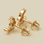 Load image into Gallery viewer, Kids Bunny Diamond Earrings, 14k Solid Gold, Natural Diamonds, Animal Jewelry, Minimalistic Gift for toddlers/girls/kids, Ready To Ship