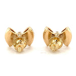 Load image into Gallery viewer, Kids Bow Diamond Stud Earrings, 14k Solid Gold With Enameling, Natural Diamonds, Kids Jewelry, Gift for toddlers/girls/kids, Ready To Ship