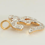 Load image into Gallery viewer, Religious Om Diamond Pendant, 14k Solid Gold, Natural Diamonds, Stacking Pendant, Spiritual Symbol Necklace, Everday Jewelry, Gift For Her