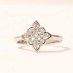 Load image into Gallery viewer, Diamond Snowflake Gold Ring, 14k Solid Gold, Filigree Diamond Band, Cluster Ring, Natural Diamond, Everyday Jewelry, Gift For Her