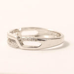 Load image into Gallery viewer, Chain Link Diamond Band, 14k Solid Gold, Stacking Band, Minimalist Pave Ring, Natural Diamonds, Everyday Jewelry, Gift For Her