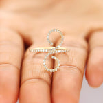 Load image into Gallery viewer, Infinity Diamond Ring, 14k Solid Gold, Natural Diamonds, , Everyday Jewelry Gift For Her