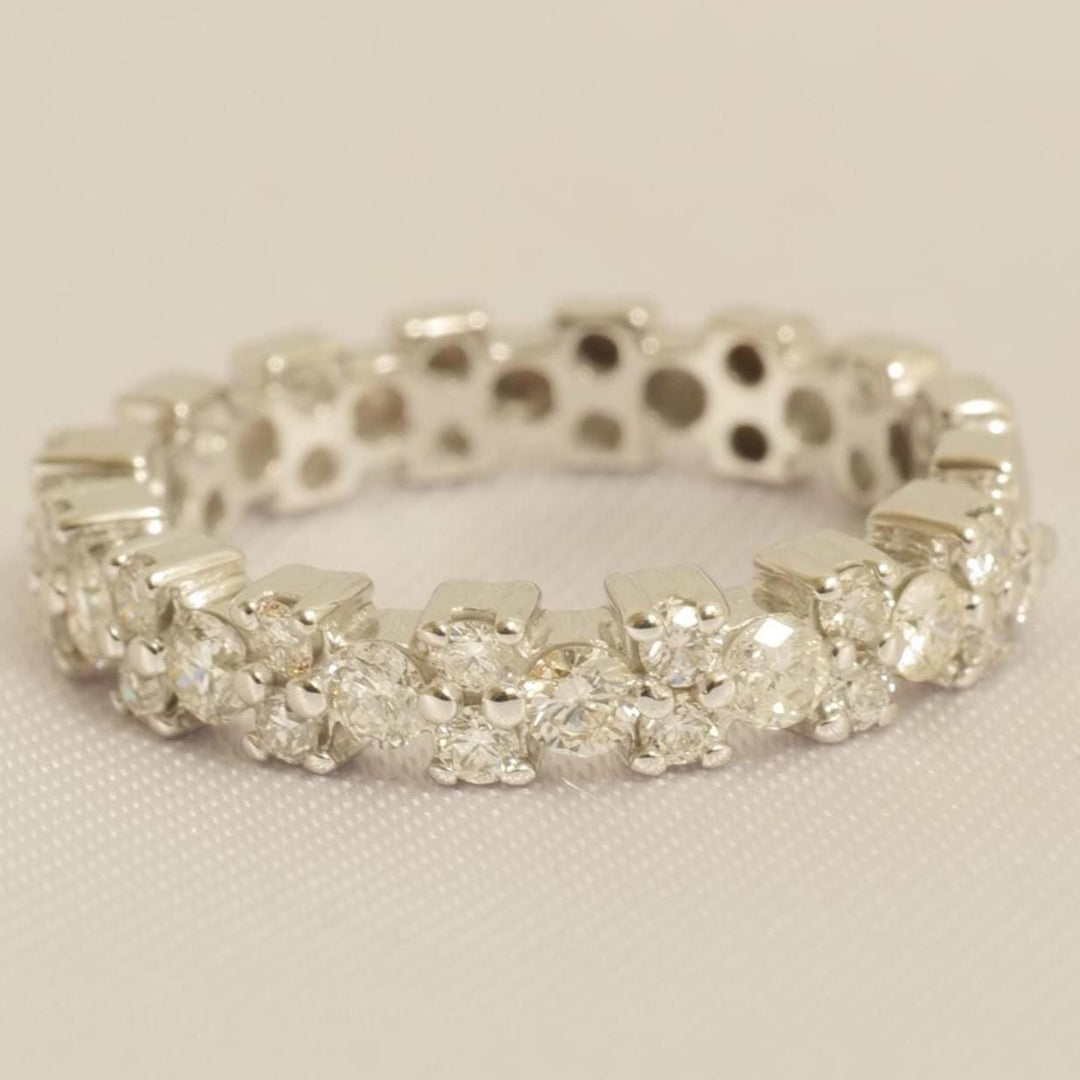 Diamond Eternity Band Ring, 14k Solid Gold, Natural Diamonds, Forever Wedding Ring, Stackable Jewelry, Promise Ring, Gift for Her