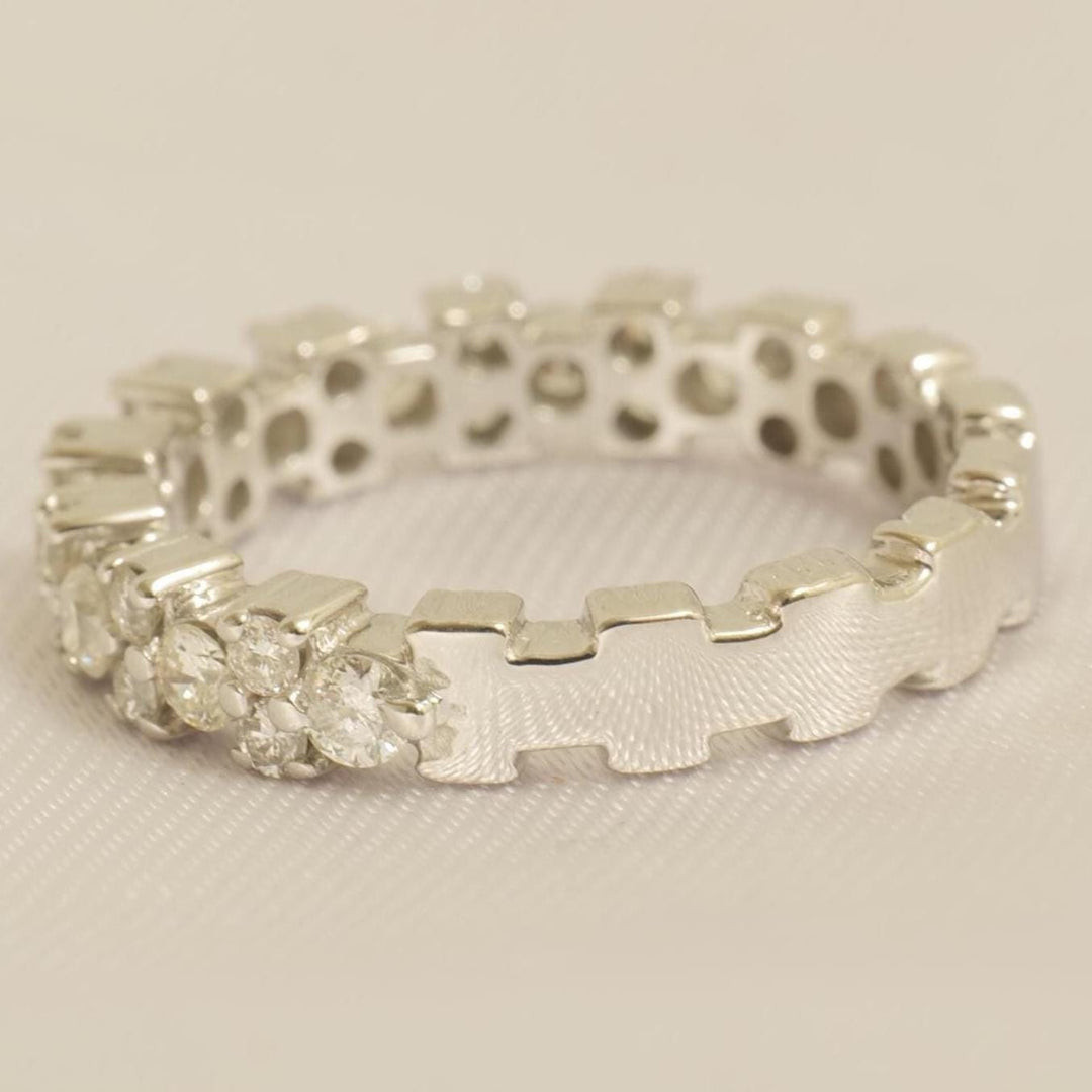 Diamond Eternity Band Ring, 14k Solid Gold, Natural Diamonds, Forever Wedding Ring, Stackable Jewelry, Promise Ring, Gift for Her