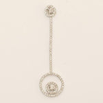 Load image into Gallery viewer, Circle Drop Diamond Pendant, 14k Solid Gold, Natural Diamonds, Stackable Adjustable Necklace, Geometric Everyday Jewelry, Gift for Her