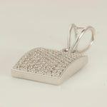 Load image into Gallery viewer, Square Pave Natural Diamond Pendant: 14k Solid Gold Stackable Everyday Necklace, IGI Certified, Ready To Ship