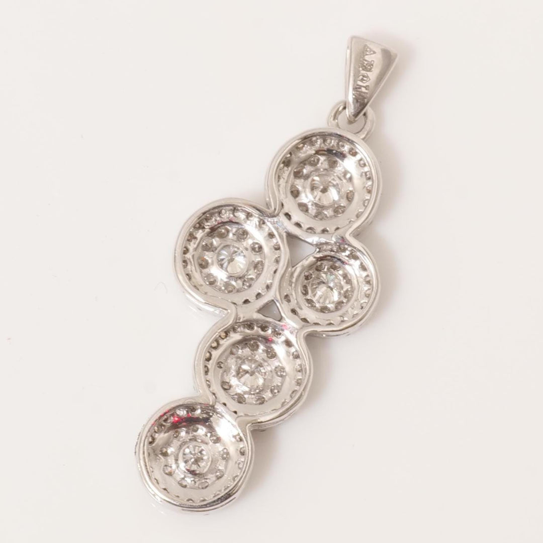 Circle Cluster Diamond Pendant, 14k Solid Gold, Natural Diamond, Stackable Everyday Adjustable Necklace, Layering Jewelry, Gift for Her