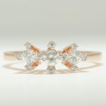 Load image into Gallery viewer, Three Stone Diamond Ring, 14K Solid Gold, Classic Engagement Band, Wedding Statement Ring, Minimalist Jewelry, Gift For Her