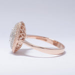 Load image into Gallery viewer, Oval Cluster Natural Diamond Ring: 14k Solid Gold Two-Toned Statement Ring, IGI Certified, Ready To Ship