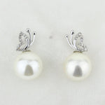 Load image into Gallery viewer, Butterfly Pearl Natural Diamonds Stud Earrings: 14k Solid Gold Gemstone Insect Jewellery, Certified Jewelry