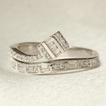 Load image into Gallery viewer, Wrap Diamond Band Ring, Crossover Shank, 14k Solid Gold, Natural Diamonds, Illusion Set Ring, Statement Ring, Gift For Her