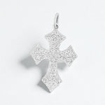 Load image into Gallery viewer, Diamond Cross Pendant in 14k Solid Gold, Natural Diamonds Cross Necklace With Adjustable Chain, Communion Gift For Her