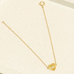 Load image into Gallery viewer, Heart Medallion Diamond Bracelet, 14k Solid Gold, Natural Diamonds, Custom Jewelry, Chain Bracelet, Gift For Her