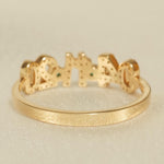 Load image into Gallery viewer, Persaonalized Date Diamond Ring , 14k Solid Gold Ring Statement Ring , Natural Diamonds , Gift For Her