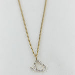 Load image into Gallery viewer, Heart Diamond Charm Pendant, 14k Solid Gold, Natural Diamonds, Open Heart Love Necklace, Everyday Minimalist Jewelry, Layering Necklace