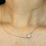 Load image into Gallery viewer, Diamond Turtle Pendant Necklace, 14k Solid Gold, Natural Diamonds, , Good Luck Charm Necklace, Animal Jewelry Gift For Her