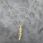 Load image into Gallery viewer, Leaf Diamond Pendant, 14k Solid Gold, Everyday Floral Jewelry, Natural Diamonds, Gift For Her