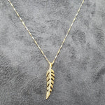 Load image into Gallery viewer, Leaf Diamond Pendant, 14k Solid Gold, Everyday Floral Jewelry, Natural Diamonds, Gift For Her