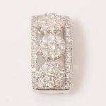 Load image into Gallery viewer, Circle Cluster Diamond Pendant, 14k Solid Gold, Illusion Set Natural Diamonds, Modern Stacking Chain Charm, Minimalist Jewelry, Gift for Her