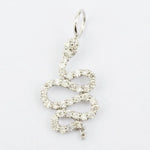 Load image into Gallery viewer, Snake Diamond Charm Pendant, 14K Solid Gold, Natural Diamonds, Stackable Serpent Necklace, Animal Bracelet, Gothic Jewelry, Gift for her