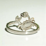 Load image into Gallery viewer, Zodiac Crab Diamond Ring, 14k Solid Gold, Natural Diamonds, Cancerian Sign, Minimalist Everyday Jewelry, Ready To Ship