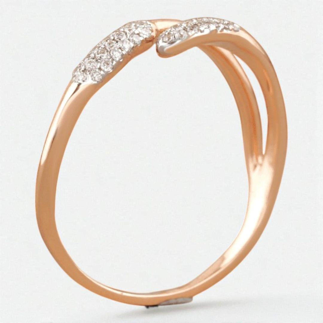 Diamond Cuff Ring, 14K Solid Gold, Promise Ring, Natural Diamonds, , Everyday Jewelry Gift For Her