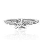 Load image into Gallery viewer, Round Solitaire Diamond Ring, 14K Solid Gold Engagement Ring, Natural Diamonds, Gift For Her