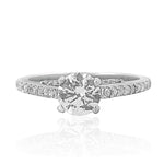 Load image into Gallery viewer, Round Solitaire Diamond Ring, 14K Solid Gold Engagement Ring, Natural Diamonds, Gift For Her