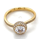 Load image into Gallery viewer, Solitaire Diamond Engagement Ring, 14k Solid Gold, Natural Diamonds Cluster Ring, , Promise Ring Gift For Her