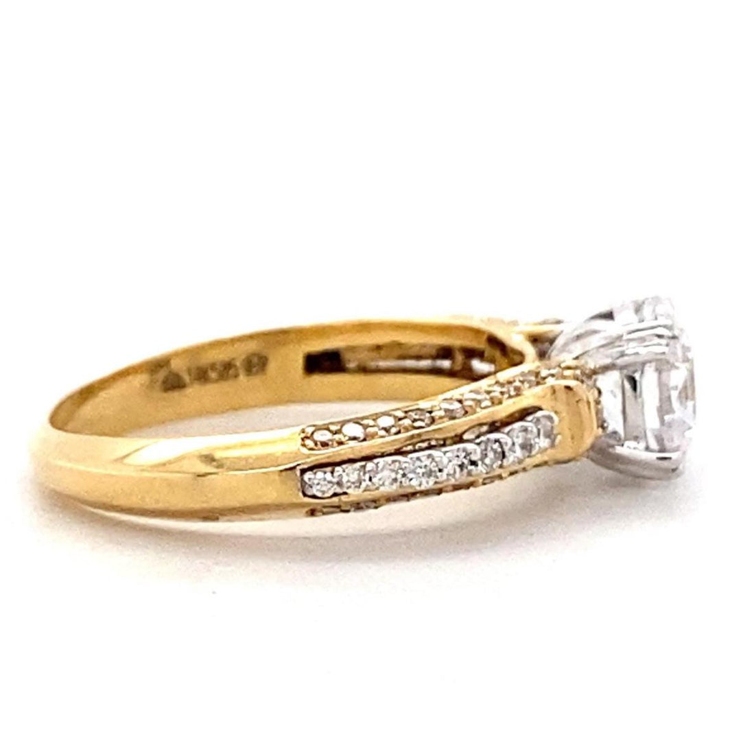 Round Solitaire Diamond Ring, Engagement Ring, 14k Solid Gold, Natural Diamonds, Wedding Bridal Jewelry, Gift For Her