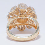 Load image into Gallery viewer, Orb Statement Diamond Ring, Blossom Floral Ring, 14k Solid Gold, Natural Diamonds, Cluster Dome Ring, Bold Cocktail Jewelry, Gift For Her