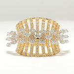 Load image into Gallery viewer, Marquise Diamond Ring, 14k Solid Gold, Natural Diamonds, Wide Band Cocktail Ring, Dual Tone Cluster Ring, Statement Jewelry, Gift For Her