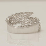 Load image into Gallery viewer, Marquise Wide Diamond Ring, 14k Solid Gold, Natural Diamonds, Multi Row Leaf Band, Statement Cocktail Jewelry, Wrap Bridal Wedding Ring