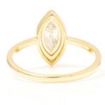 Load image into Gallery viewer, Marquise Diamond Enamel Halo Ring, 14k Solid Gold, Natural Diamonds, Minimalist Stackable Rings, Everyday Statement Jewelry
