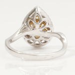 Load image into Gallery viewer, Pear Halo Diamond Ring, 14k Solid Gold, Natural Diamonds, Statement Ring, Everyday Cluster Wedding Jewelry, Illusion Statement Cocktail Ring