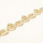 Load image into Gallery viewer, Spiral Diamond Tennis Bracelet, 14k Solid Gold, Natural Diamonds, Circle Link Statement Bracelet, Wedding Bridal Jewelry, Stacking Bracelet