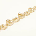 Load image into Gallery viewer, Spiral Natural Diamond Tennis Bracelet: 14k Solid Gold Circle Link Wedding Bridal Jewellery, Certified Jewelry