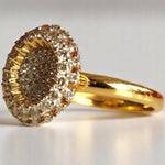 Load image into Gallery viewer, Sunflower Diamond Ring, 14K Solid Gold, Natural Diamonds, Flower Diamond Ring, Cluster Cocktail Ring, Statement Jewelry, Gift For Her