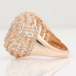 Load image into Gallery viewer, Concentric Oval Diamond Ring, 14K Solid Gold, Natural Diamonds, Multi-Layer Cocktail Ring, Evening Statement Jewelry, Gift For Her