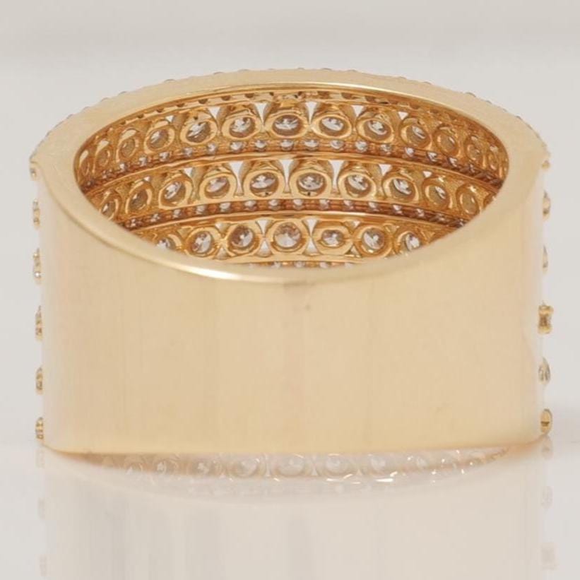 Diamond Eternity Ring, 14k Solid Gold, Natural Diamonds, Cocktail Broad Band, Channel Set Wide Ring, Bridal Statement Ring, Gift For Her