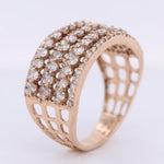 Load image into Gallery viewer, Eternity Diamond Ring, 14k Solid Gold, Wide Wedding Band, Pave Setting Broad Ring, Natural Diamonds, Cocktail Statement Band, Gift For Her