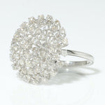 Load image into Gallery viewer, Starburst Dome Diamond Ring, 14k Solid Gold, Natural Diamonds, Statement Flower Ring, Cluster Sphere Cocktail Ring, Bridal Wedding Jewelry